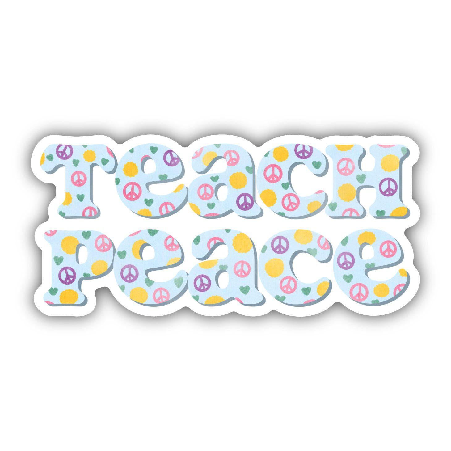  Teach Peace Light Blue Sticker、mySite、elrpsem3k