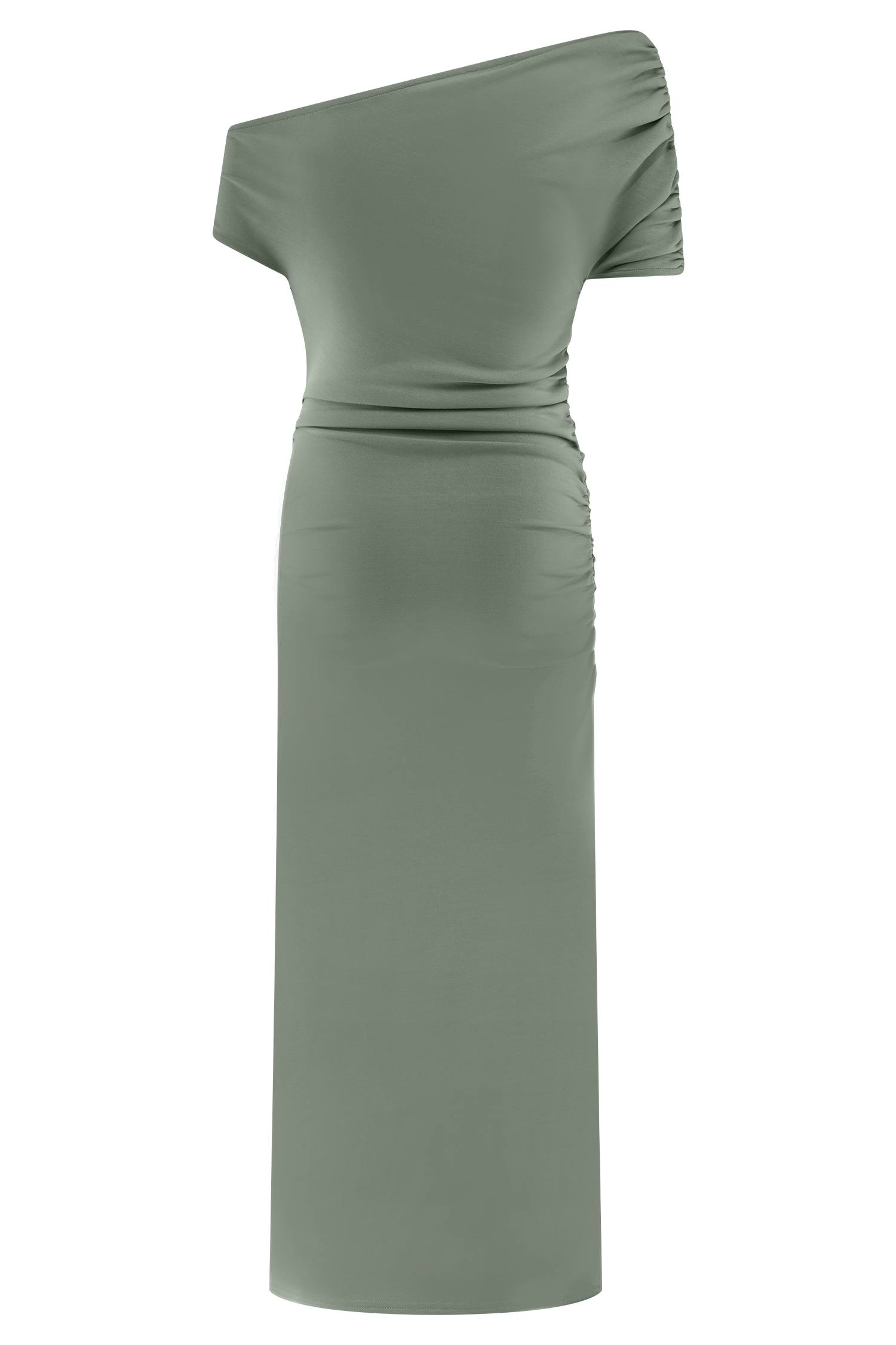 Kendra Scuba Jersey Midi Dress With Hardware - Sage、mySite、solidvoid