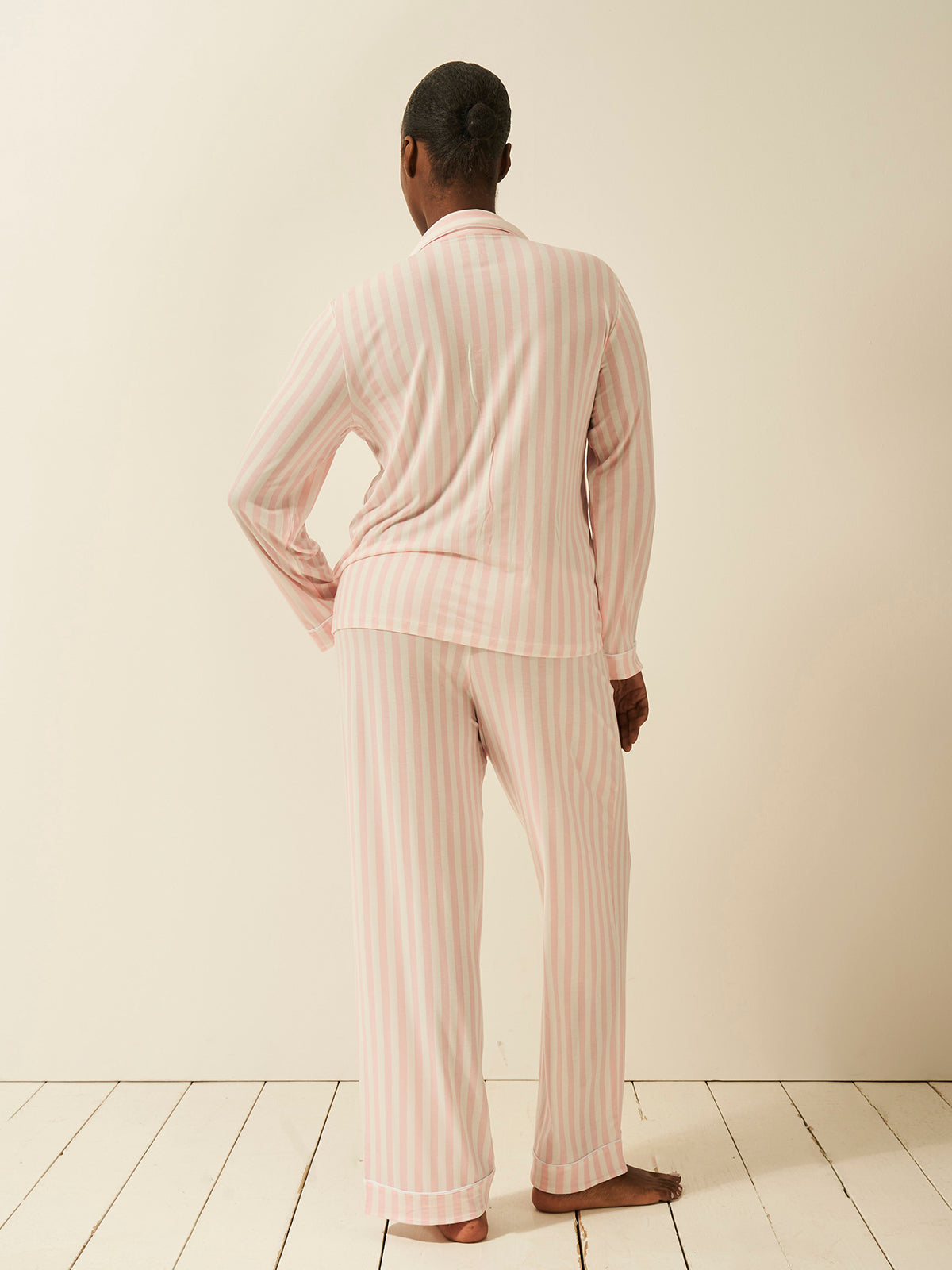 Long Pyjama Set - Candy Pink Stripe、mySite、bengalsvssteelers