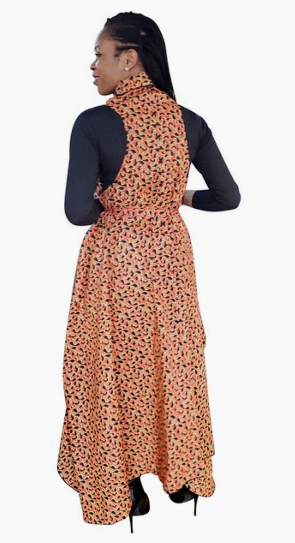 Sevael African Print Ankara Shawl Vest - DPPS3844、mySite、solidvoid