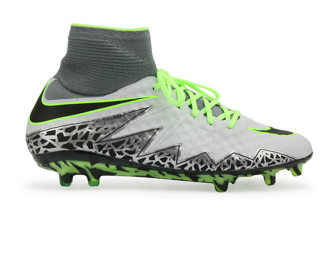 Nike Men's Hypervenom Phantom II FG Pure Platinum/Black/Ghost Green、mySite、noshort