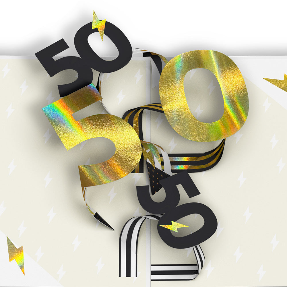 Fifty and Fearless 50th Birthday Pop-Up Card、mySite、solidvoid