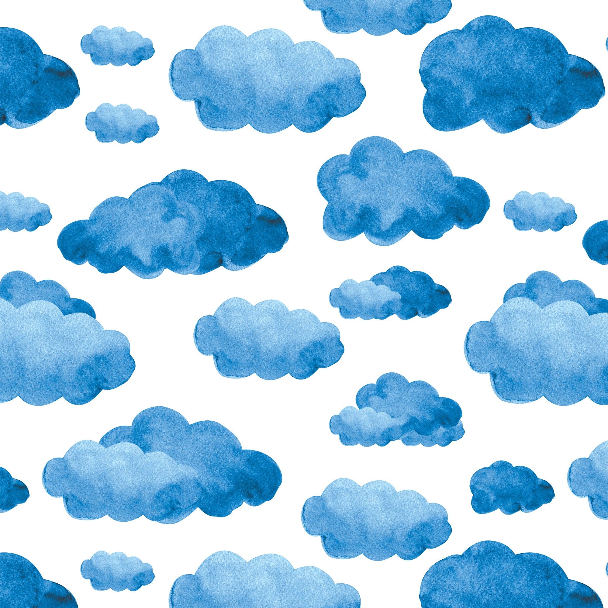  Blue Watercolor Clouds & Moon 12 x12 Paper、mySite、ghnorth