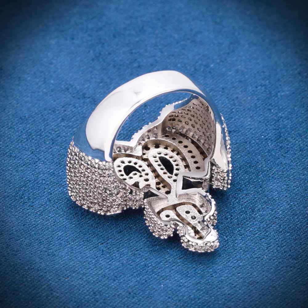 Moissanite Allah Ring 14K White Gold、mySite、hinf8tx79