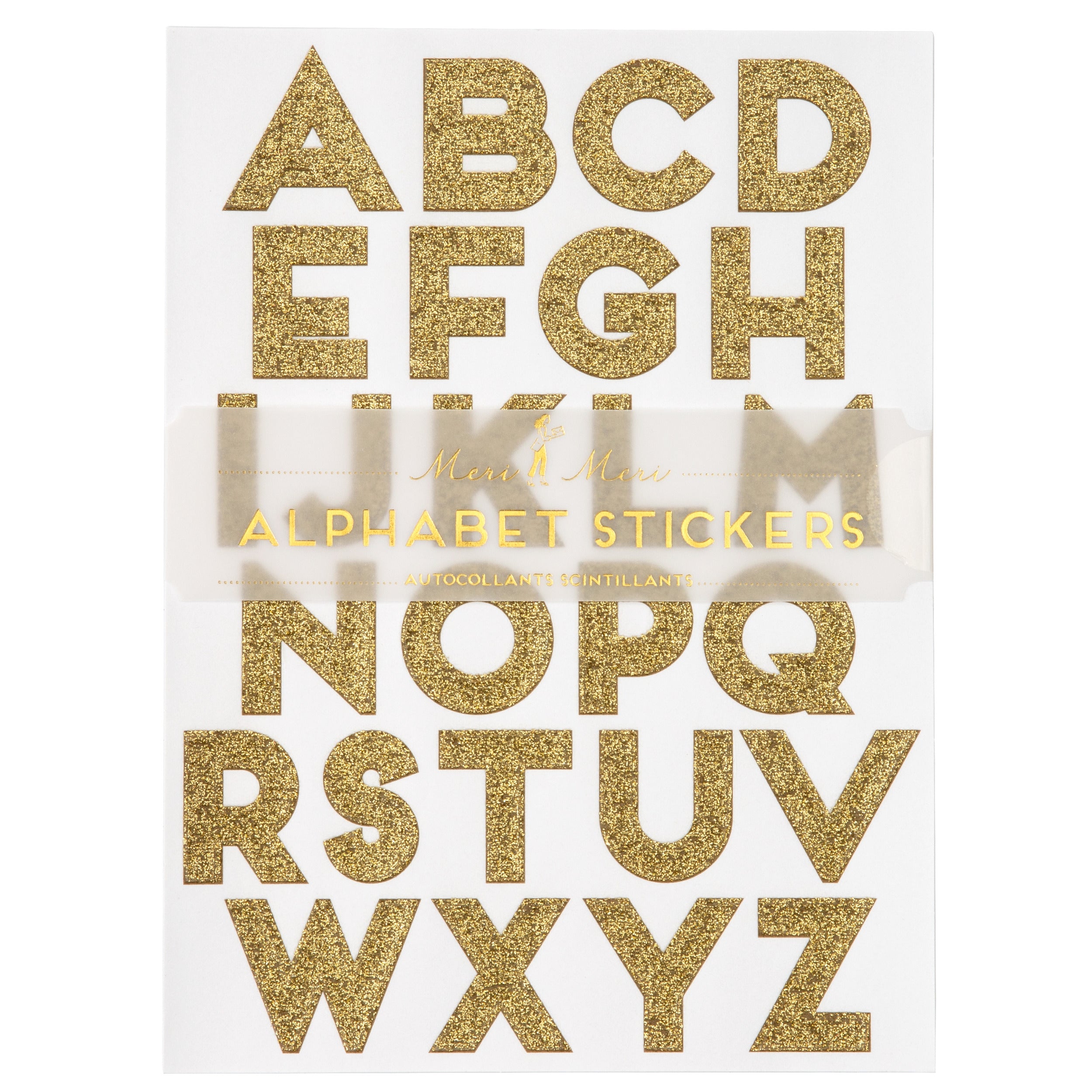  Gold Glitter Alphabet Sticker Pack、mySite、ghnorth