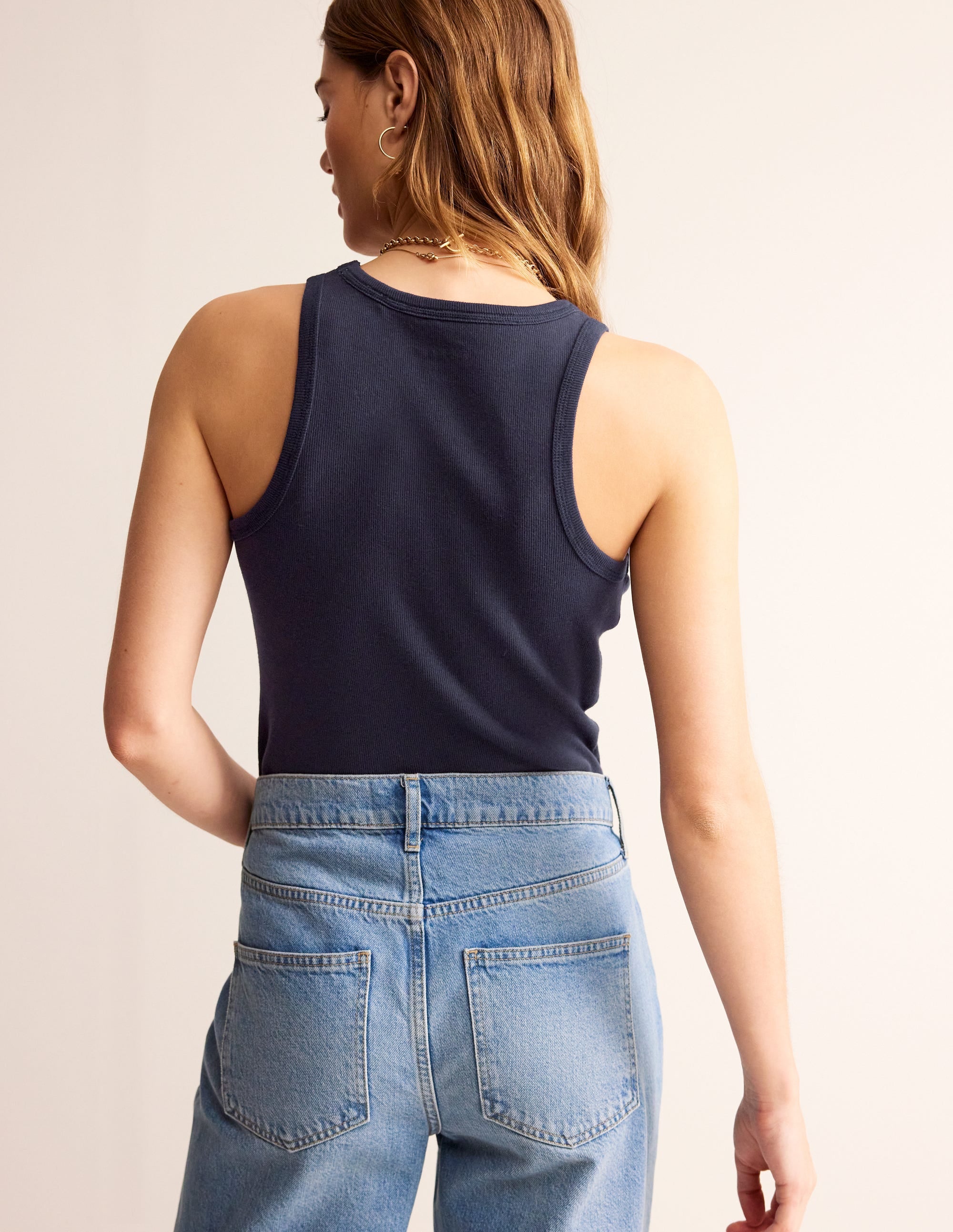  Ribbed Racer Vest-Navy、mySite、ashleygrahame