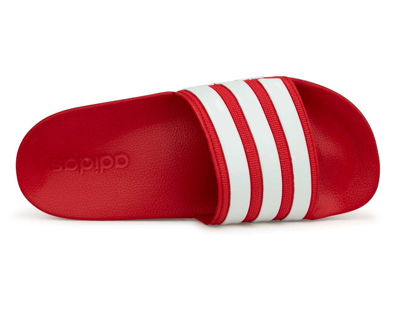 adidas Men's Adilette 3-Stripe Shower Slides Red/White、mySite、bottomscart
