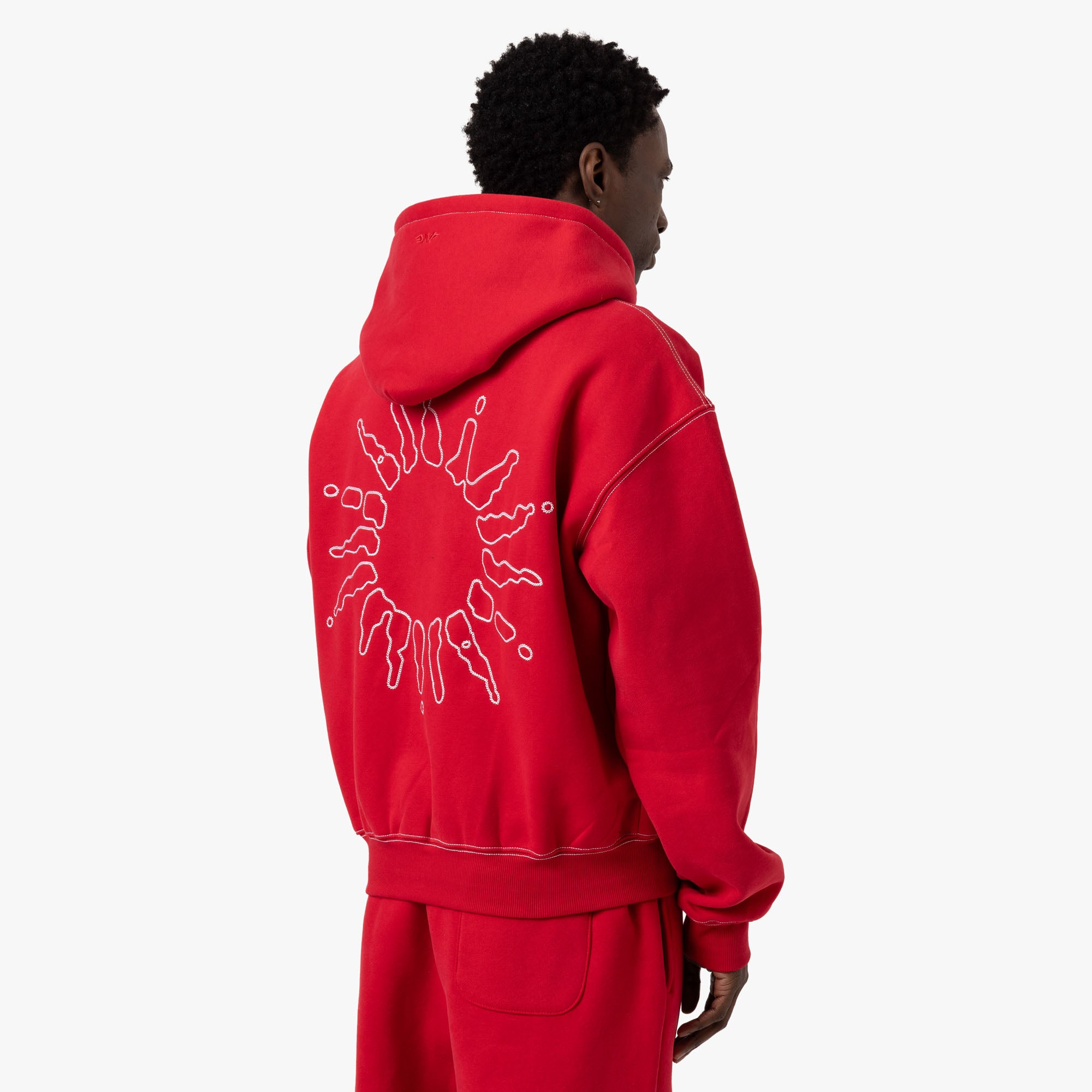  4YE Signature Zip Hoodie / Red / White、mySite、merchandisen