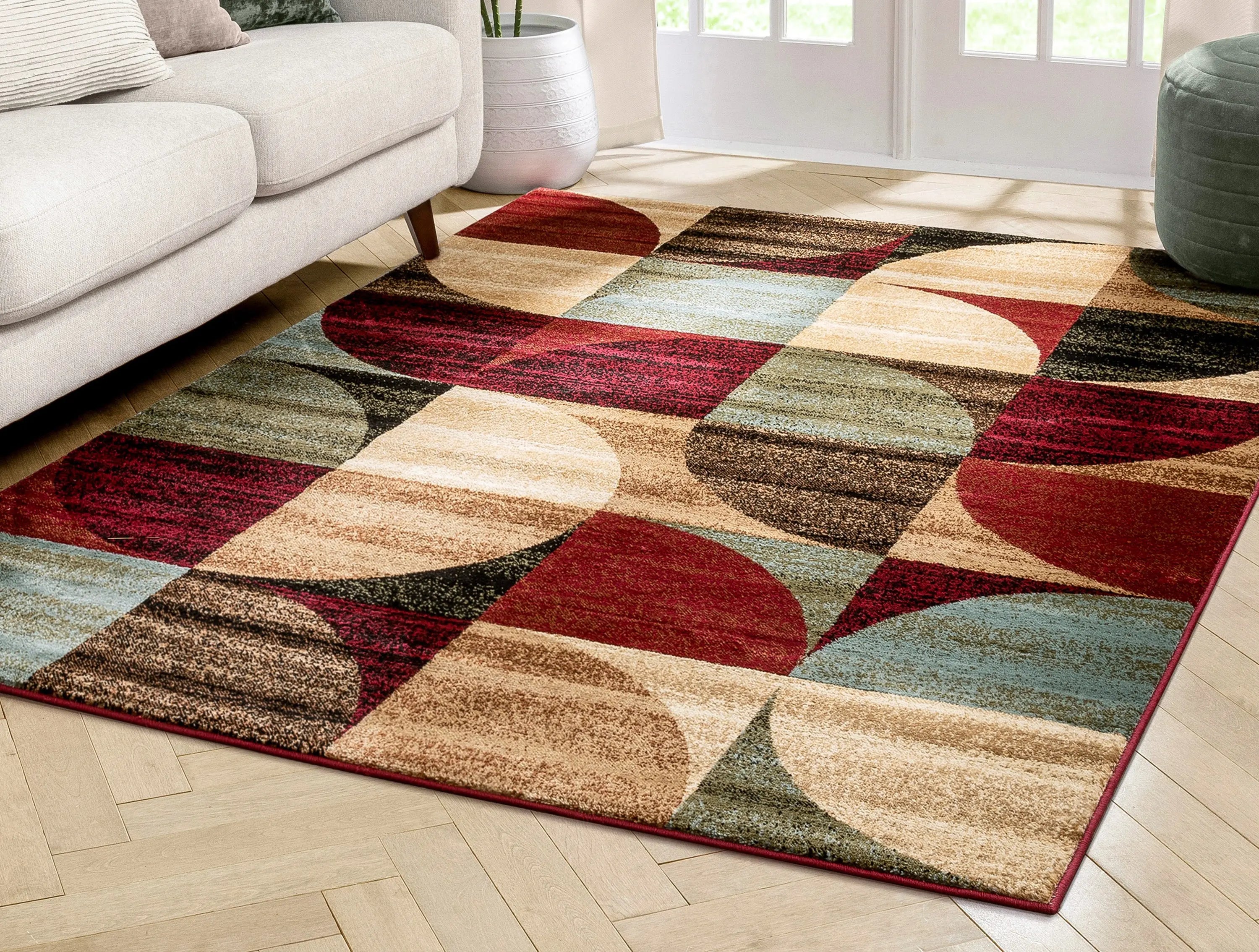 Bowery Art Deco Ivory Modern Rug、mySite、gigharbornorthrealestate