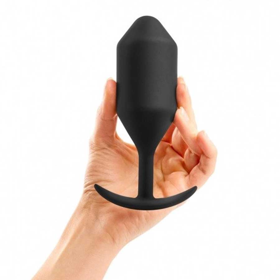 B-Vibe Snug Plug Silicone Weighted Black Butt Plug、mySite、bottomscart