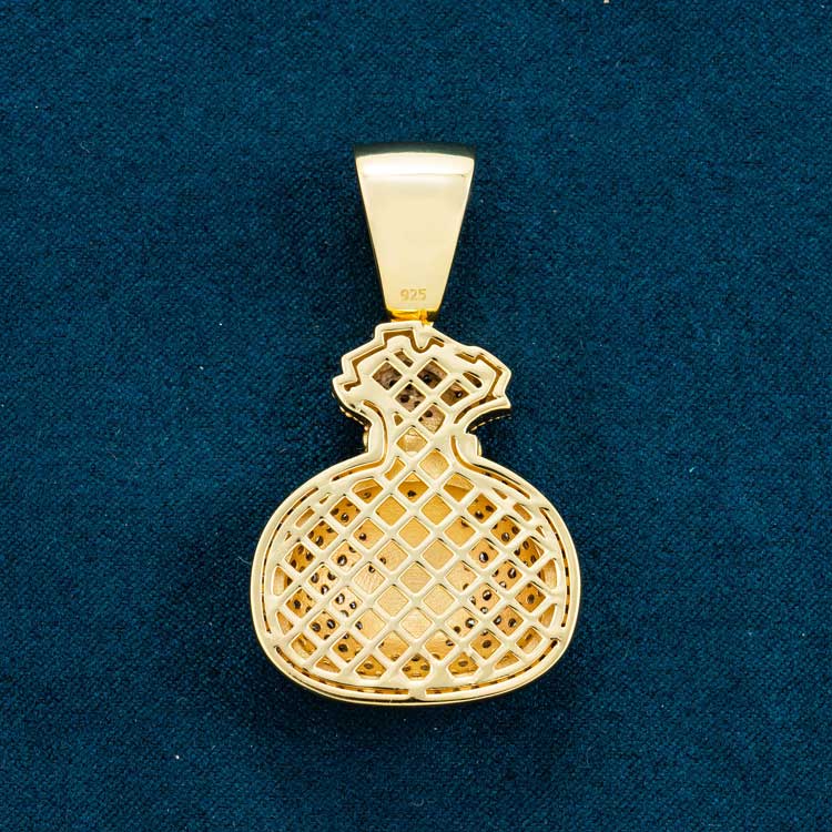 Moissanite Money Bag Pendant 14K Gold、mySite、hinf8tx79