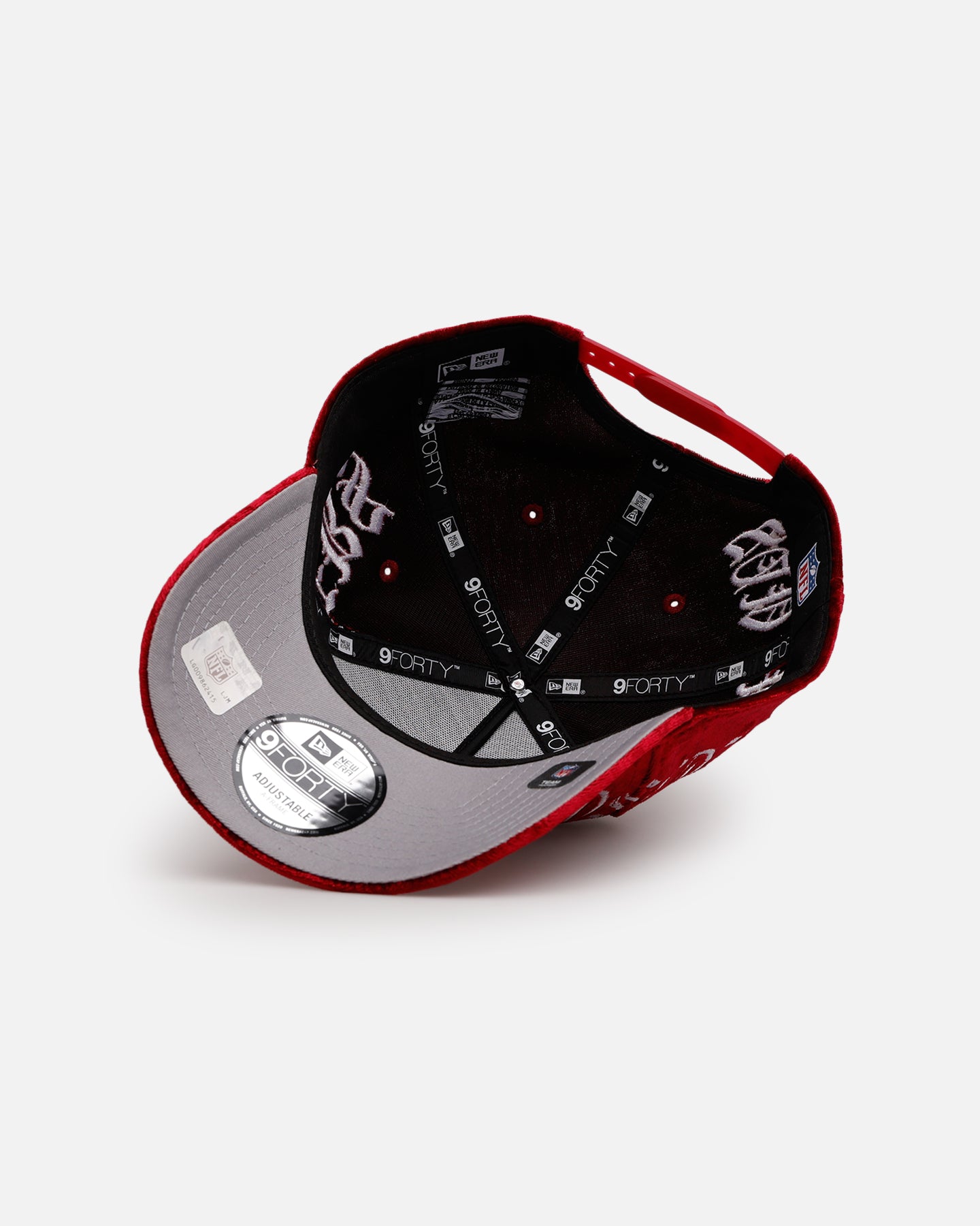 New Era San Francisco 49ers 'Velvet Gothic Script' 9FORTY A-Frame Snapback Maroon、mySite、zt4zffjzw