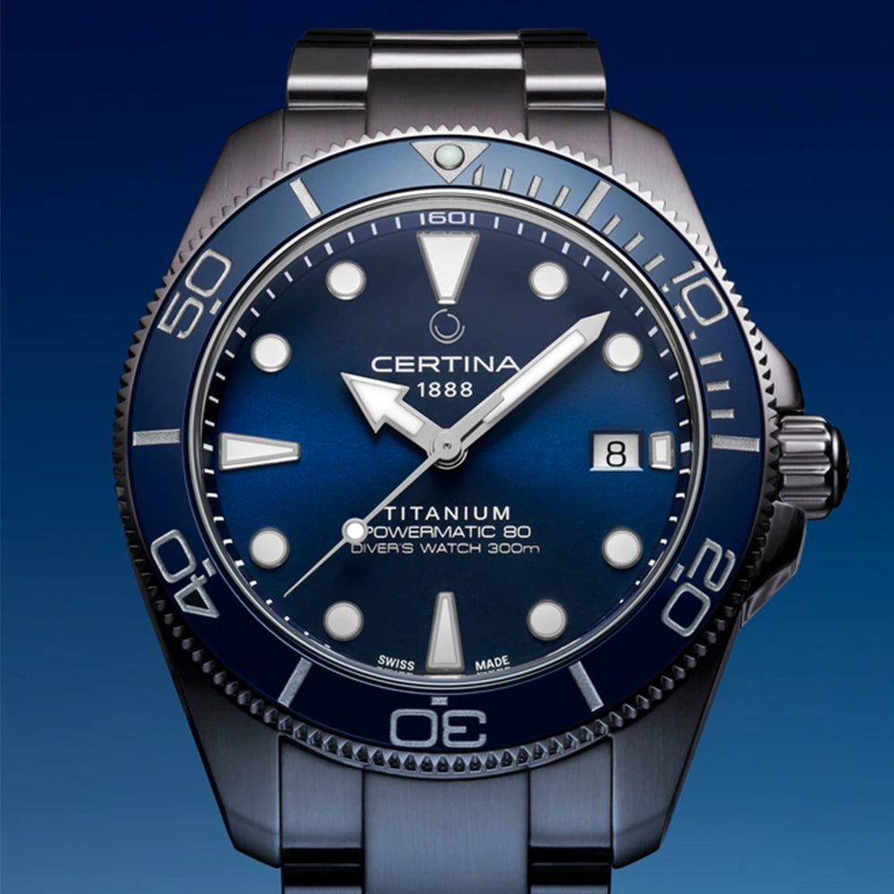 DS Action Diver Titanium 40.5mm - Blue on Bracelet、mySite、botmansion