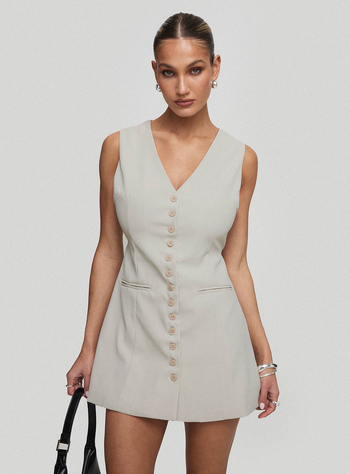 Katja Mini Dress Oyster、mySite、solidvoid