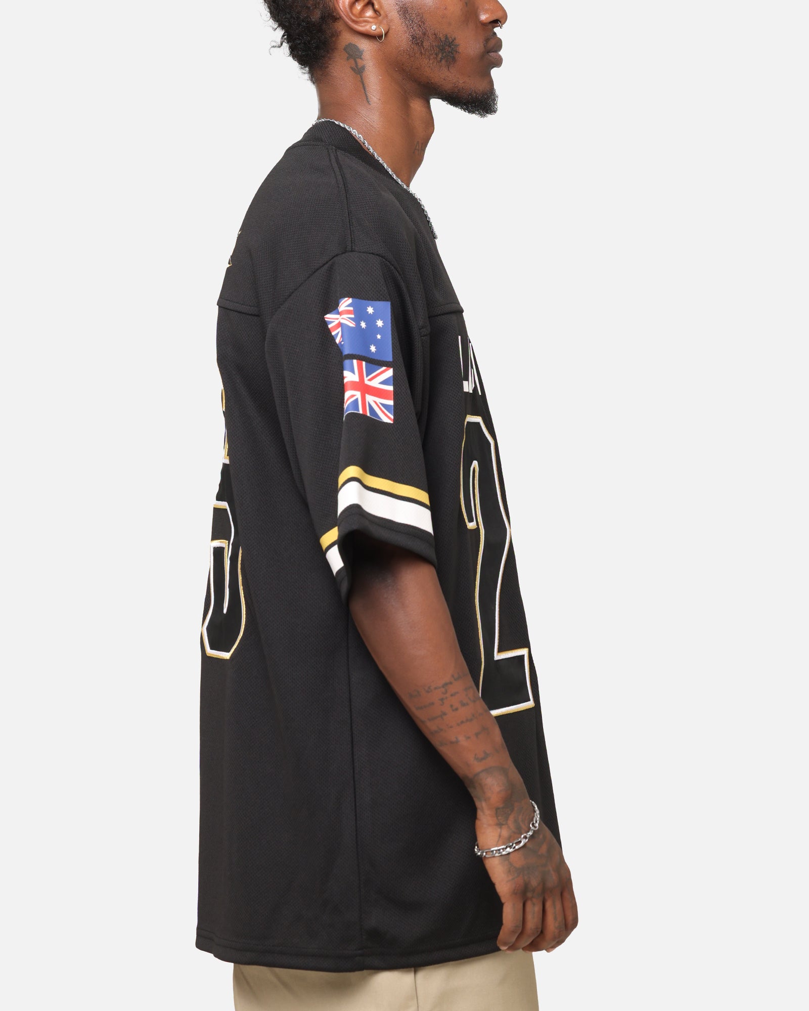 Bleacher Athletic NRL 2025 Las Vegas Round Grid Iron T-Shirt Black、mySite、zt4zffjzw