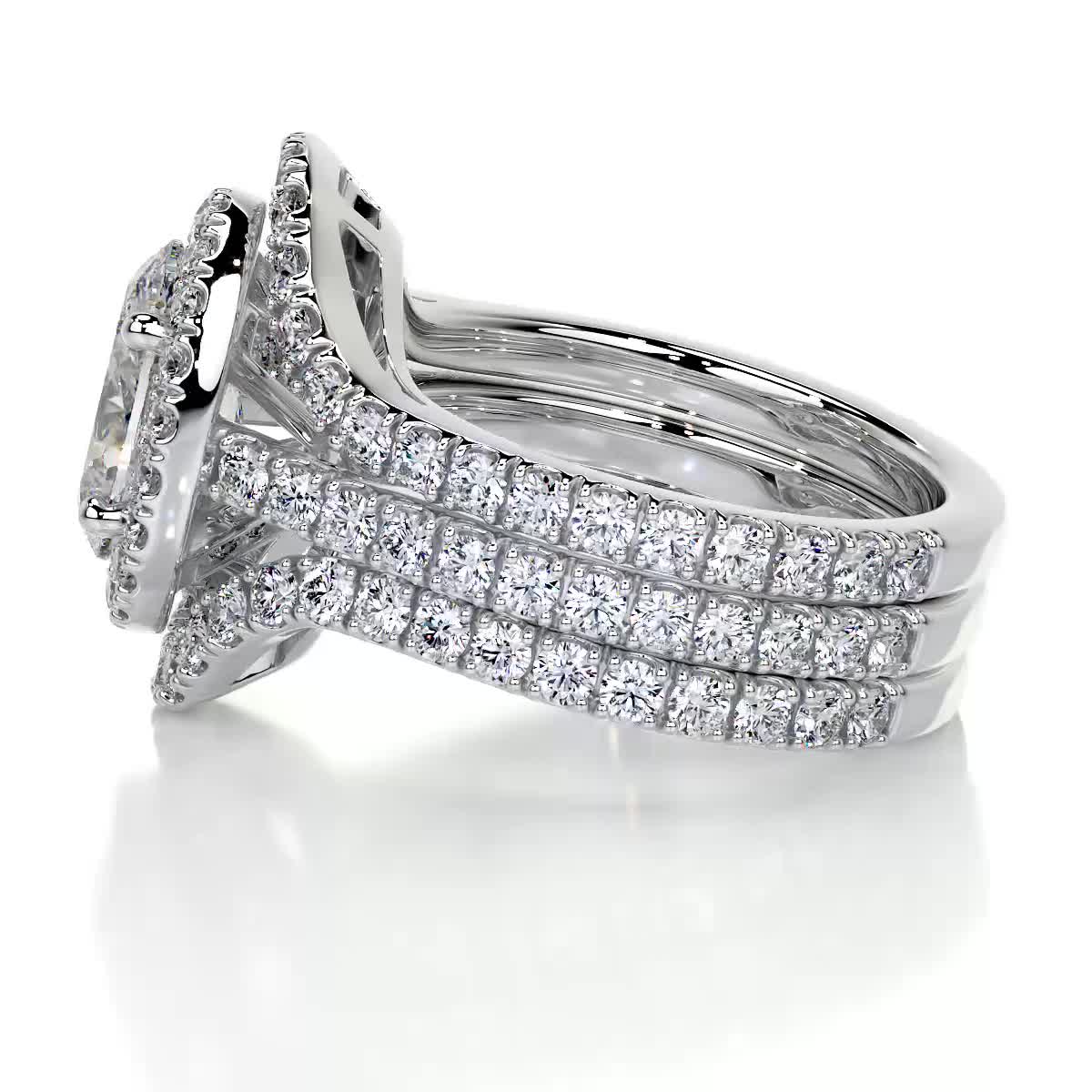 Maria Diamond Bridal Set - 18K White Gold、mySite、hinf8tx79
