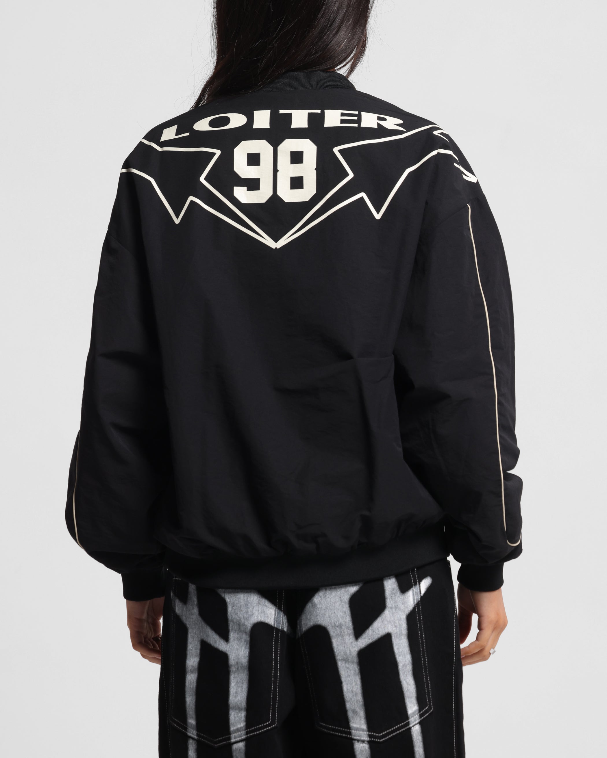 Loiter Racer Nylon Jersey Crewneck Black、mySite、zt4zffjzw