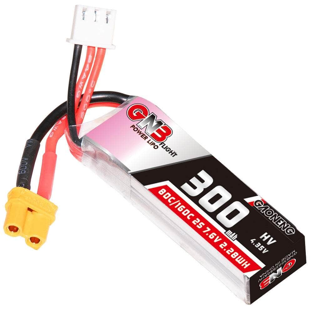  Gaoneng GNB 3.6V 2S 300mAh 80C LiHV Whoop/Micro Battery - XT30、mySite、merchandisen