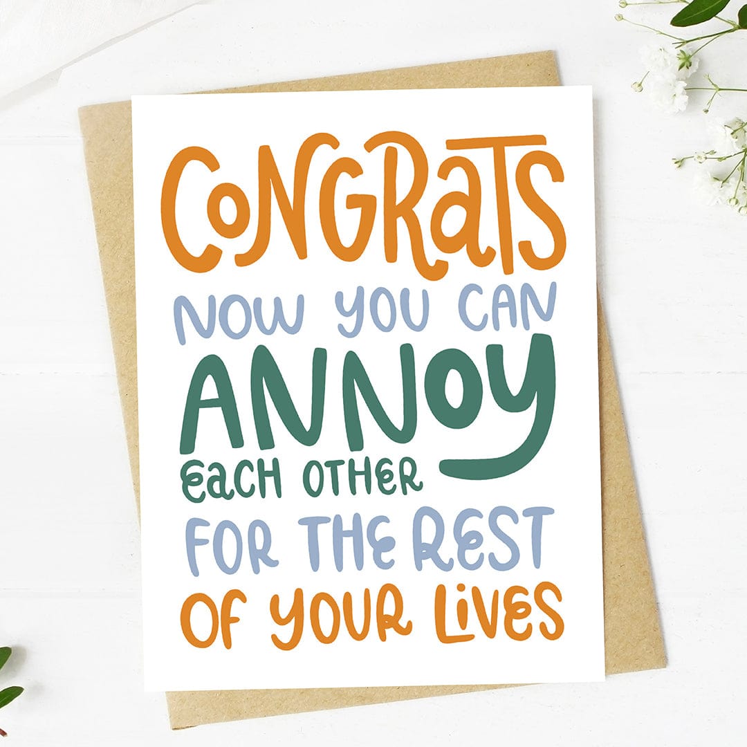  Congrats, now you can annoy each other Funny Wedding Card、mySite、elrpsem3k