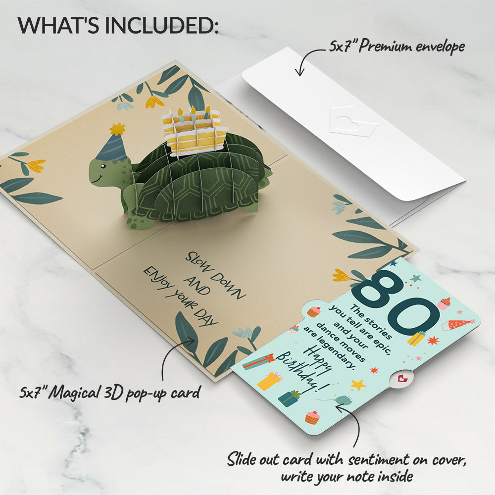 Shell-ebrate 80th Birthday Turtle Pop-Up Card and Sentiment Set、mySite、solidvoid