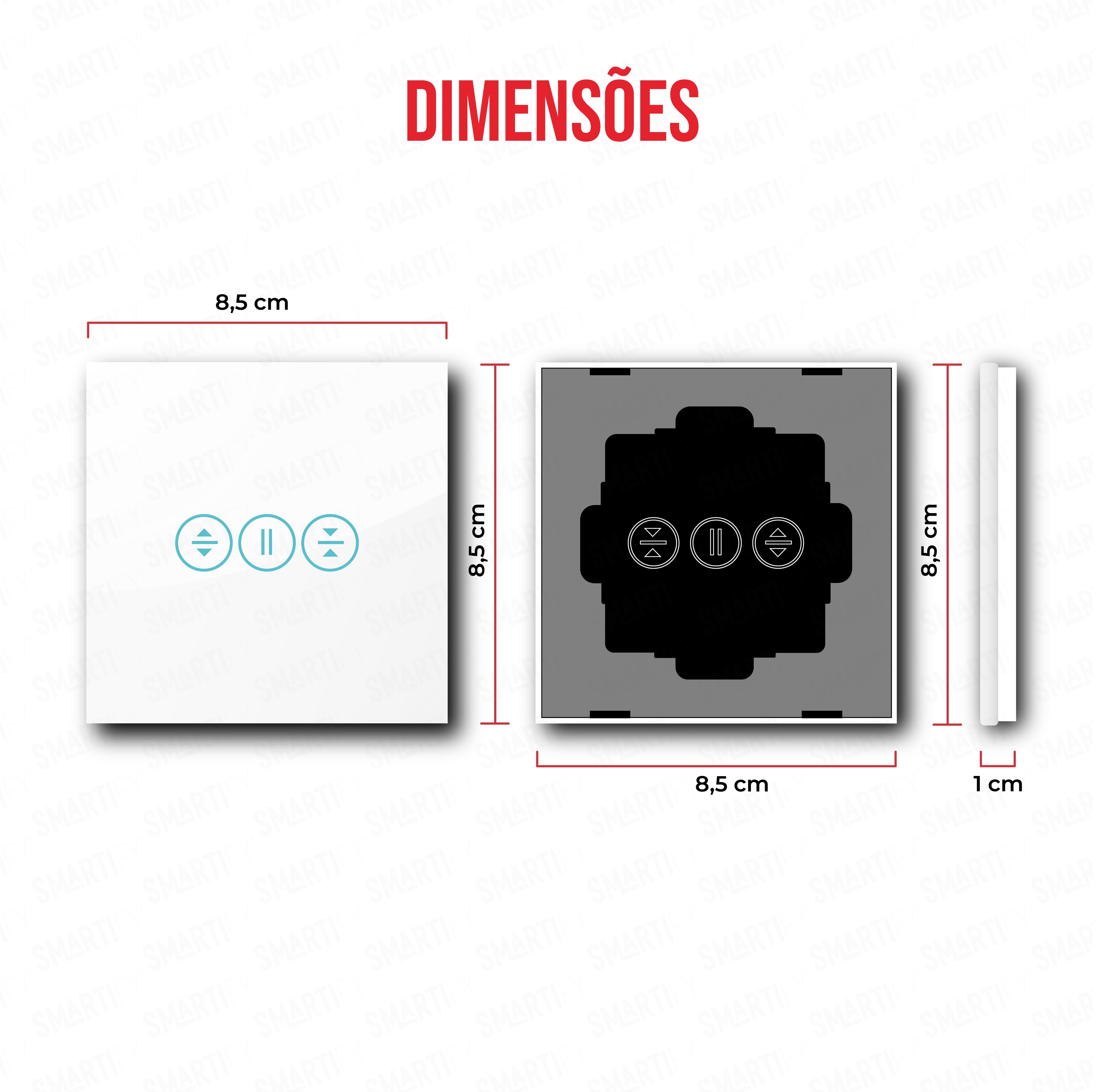 Smartify vPRO Espelho Simples de Estores Branco - SYPE1ESBR、mySite、fannypackpong