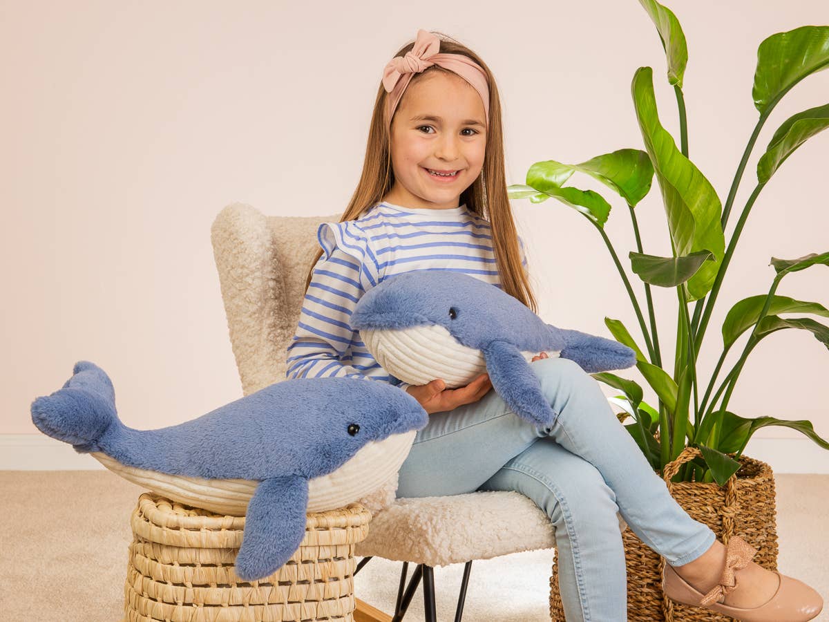 Plush Large Blue Whale 44 cm Plush Toy by Teddy Hermann -、mySite、g9winljtr