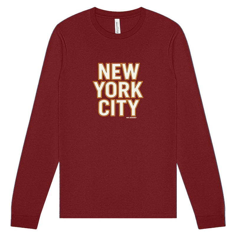 Souvenir Edit: NEW YORK CITY Cream Block Long Sleeve、mySite、vikingsvslions