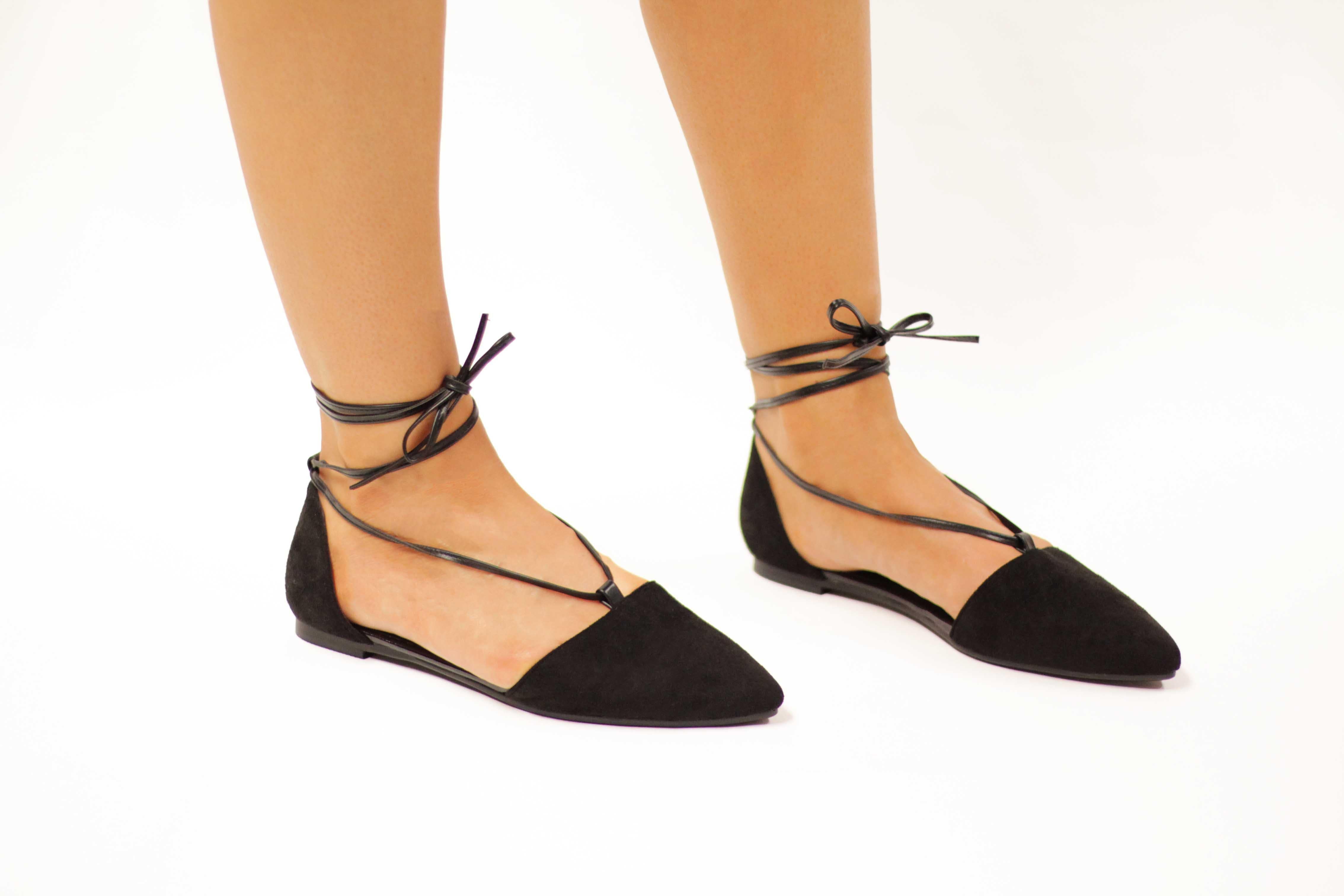  Jenna: Lace Up Flats、mySite、merchandisen