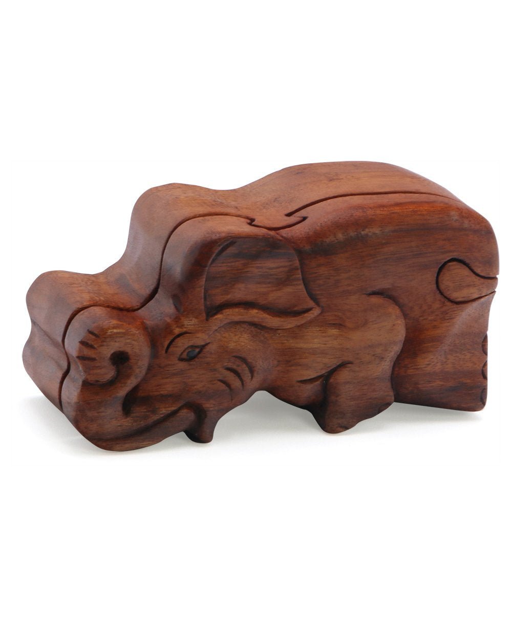 Trumpeting Elephant Wood Puzzle Box、mySite、topwebapps