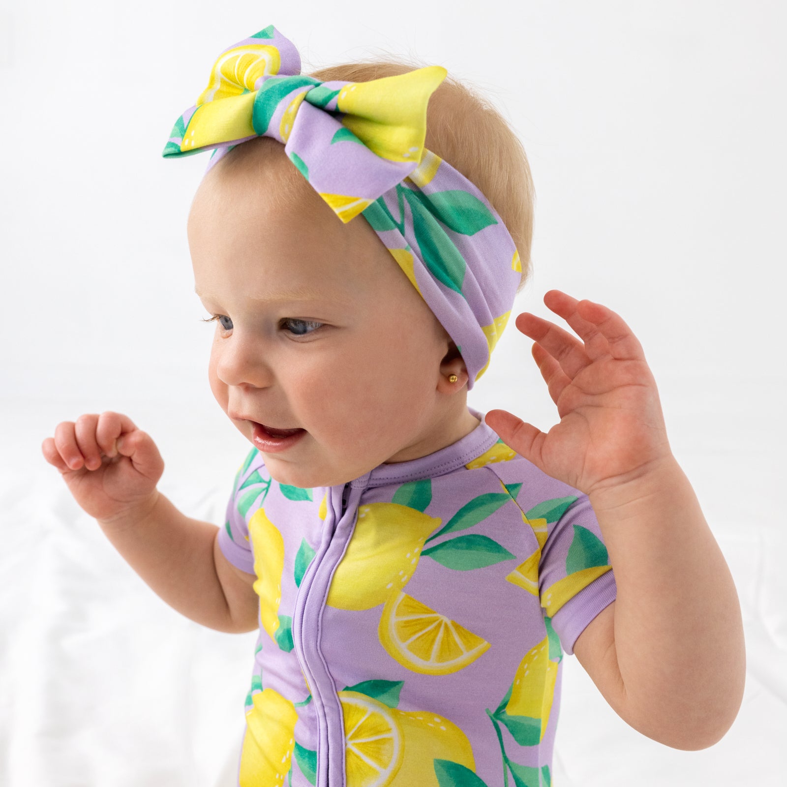 Lavender Sunny Citrus Luxe Bow Headband、mySite、g9winljtr