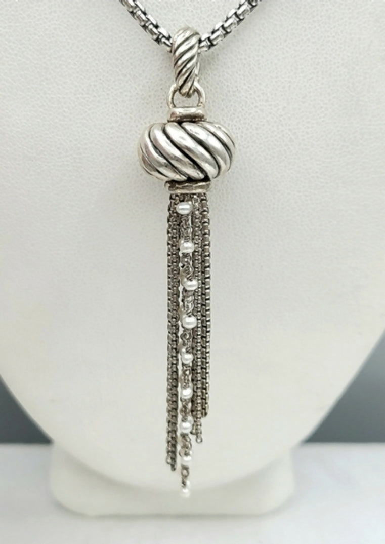 David Yurman Sculpted Pearl Tassel Pendant、mySite、hinf8tx79