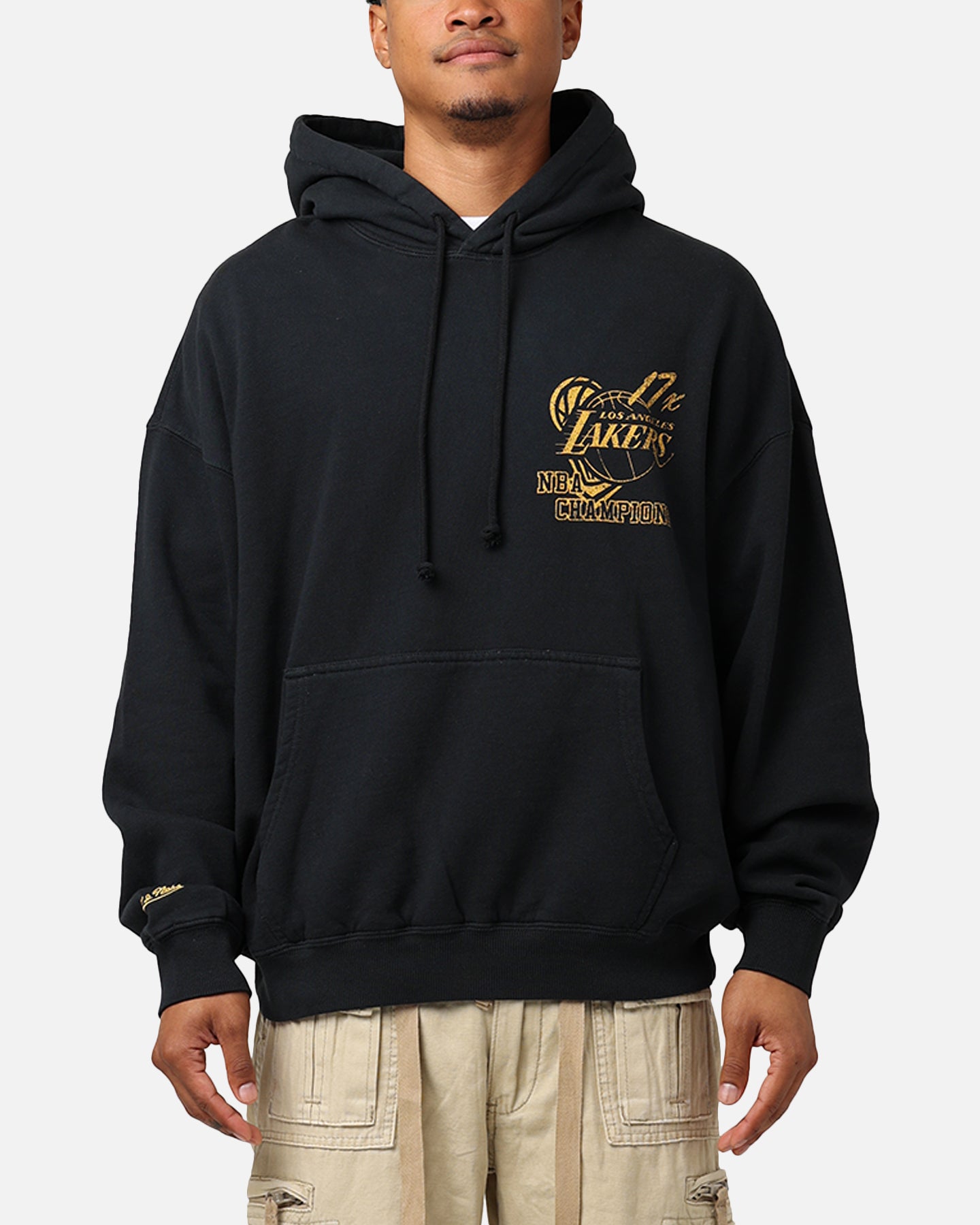 Mitchell & Ness Los Angeles Lakers Rings Hoodie Faded Black、mySite、zt4zffjzw