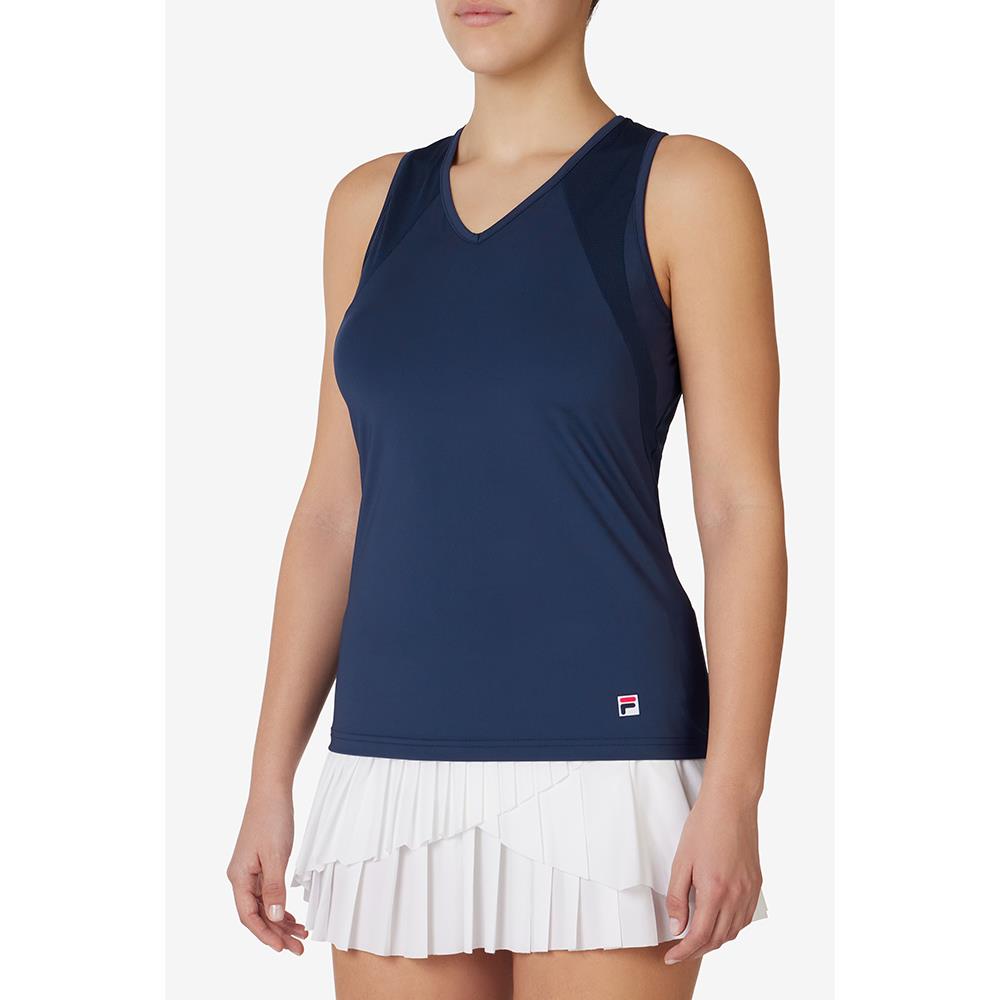 Fila Women's Essentials Full Coverage Tank - Fila Navy、mySite、neckold