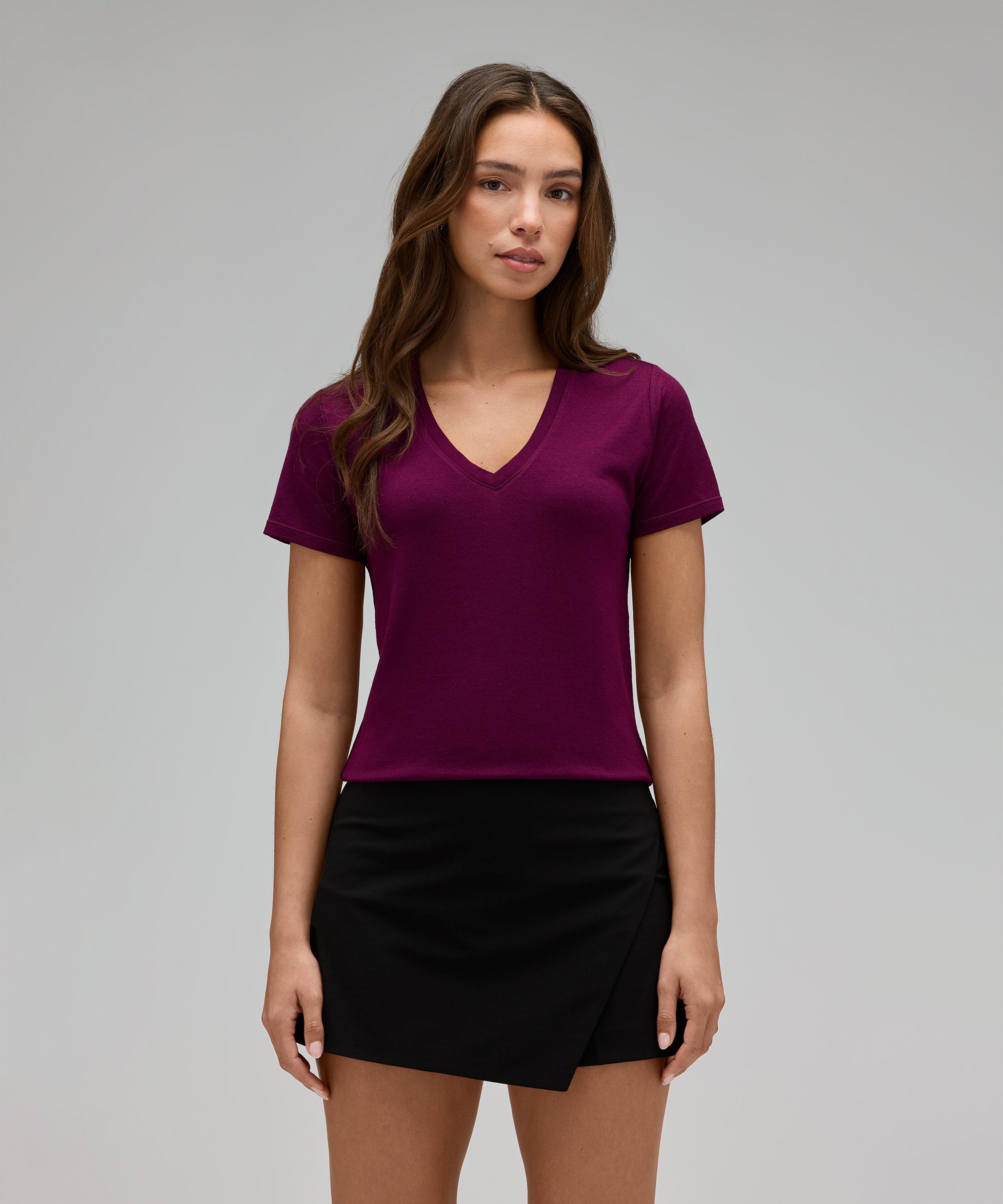 Women's Merino V-Neck T-Shirt、mySite、noshort