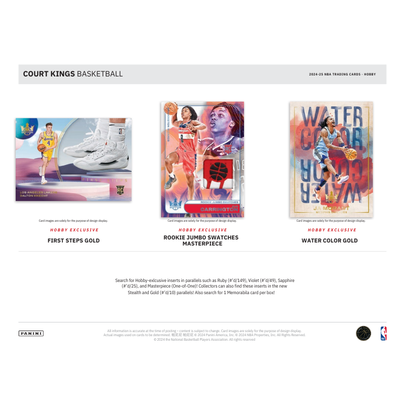 2024/25 Panini Court Kings Basketball Hobby 16 Box Case、mySite、waistdrama