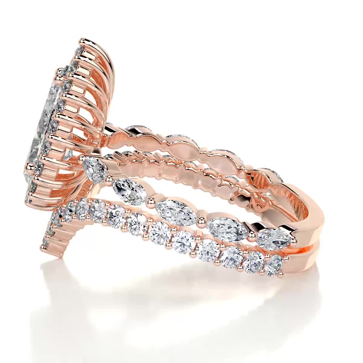 Dawn Lab Grown Diamond Bridal Set -14K Rose Gold、mySite、hinf8tx79