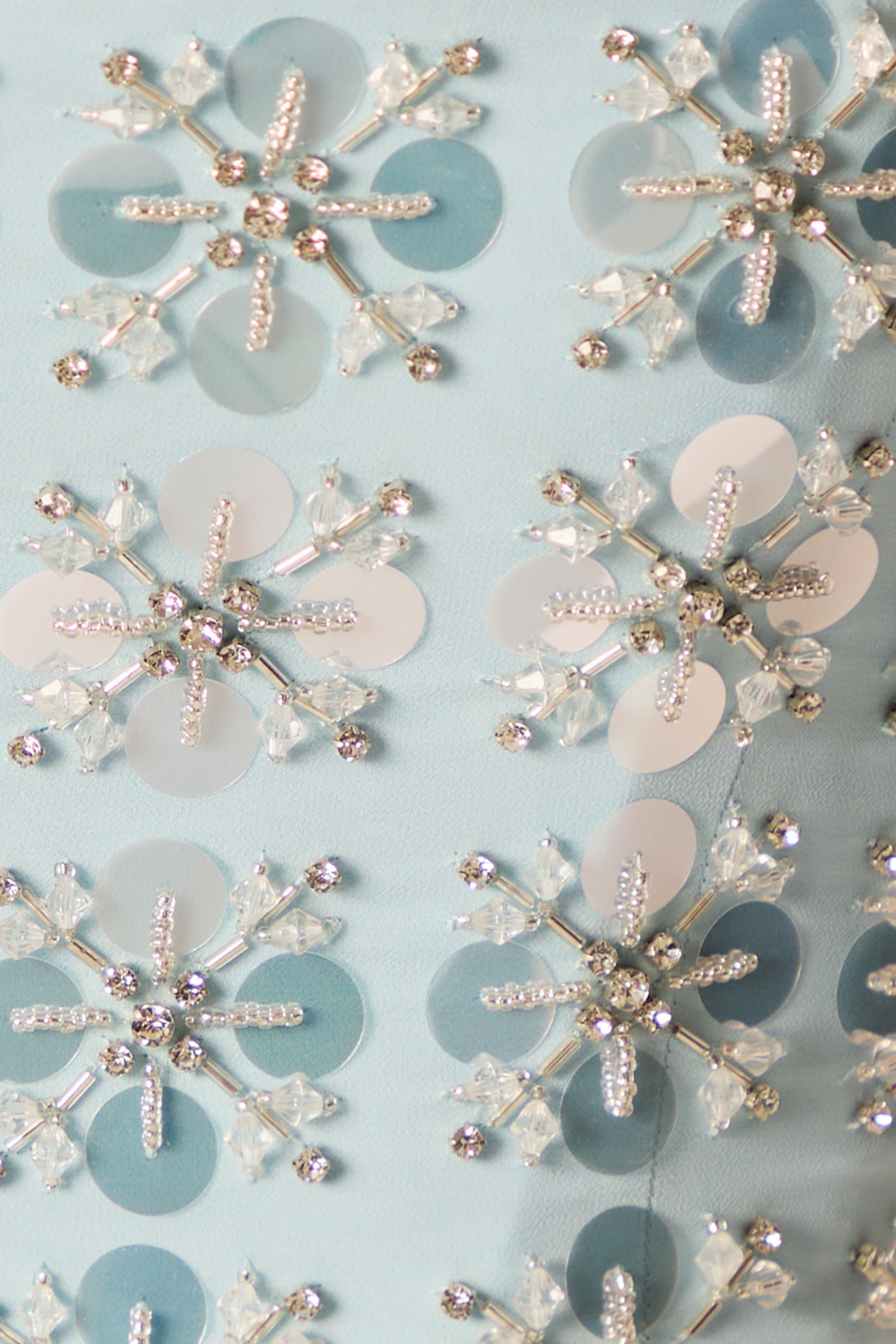 Hand Embellished Bandeau Corset Crop Top in Blue、mySite、solidvoid