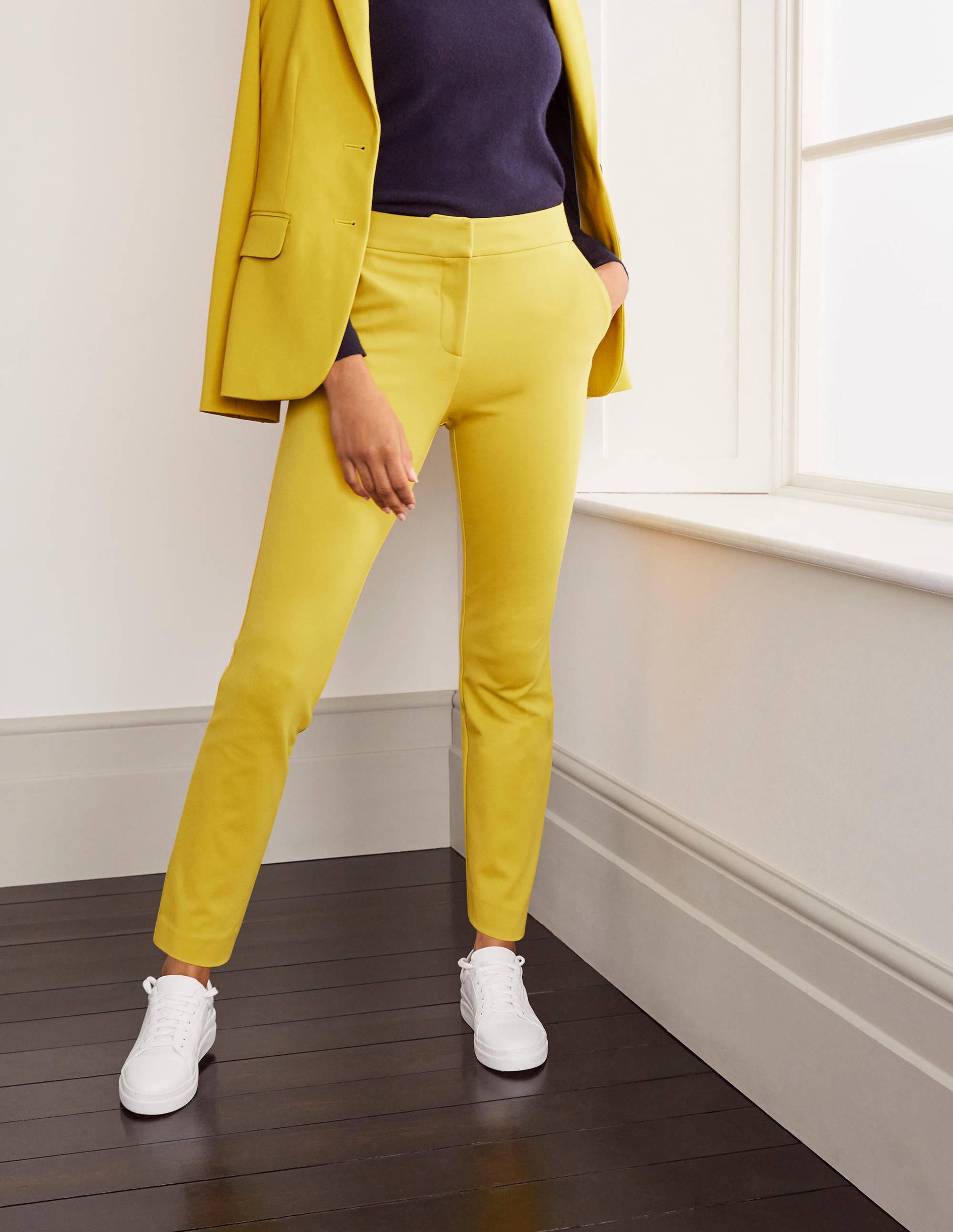  Hampshire 7/8 Ponte Trousers-Chartreuse、mySite、ashleygrahame