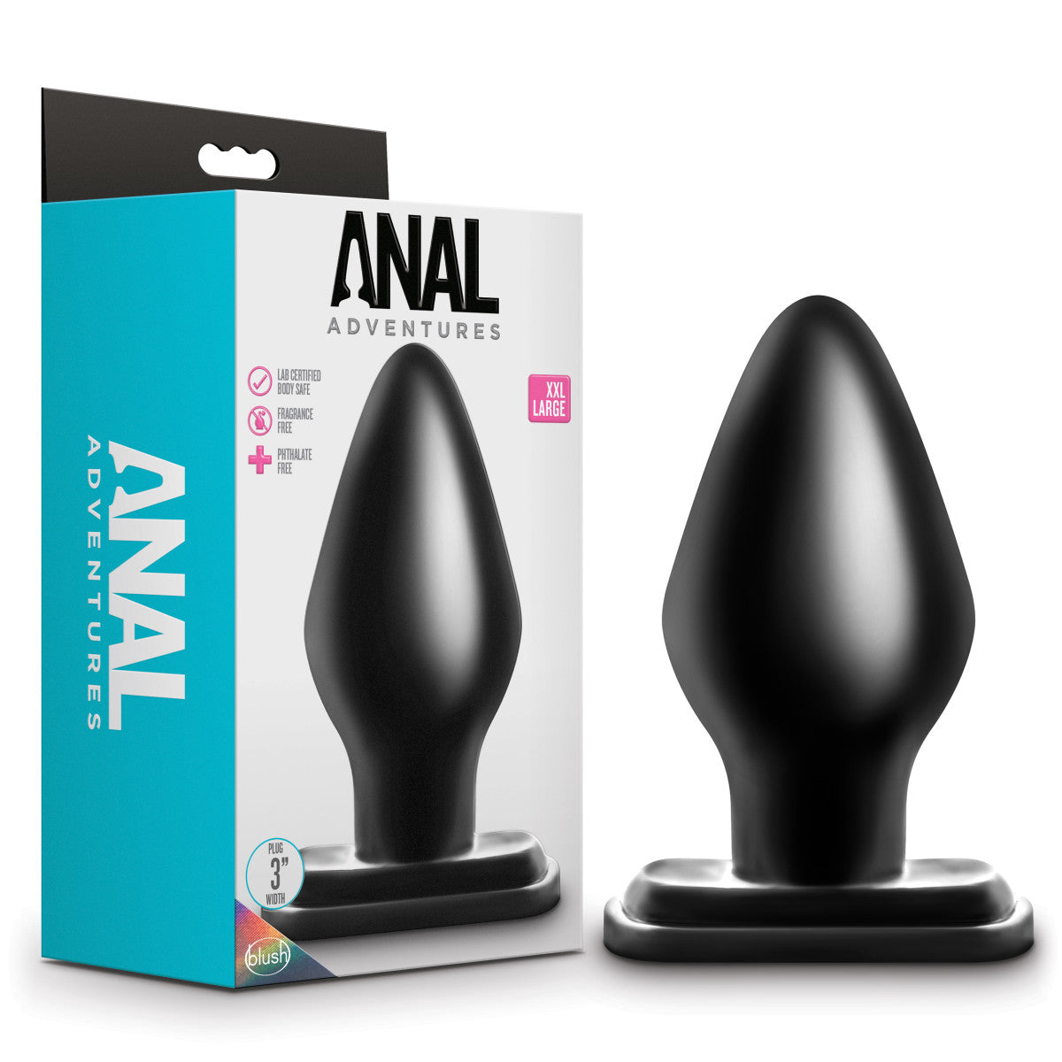 Anal Adventures By Blush® | XXL Black 6-Inch Anal Plug、mySite、bottomscart