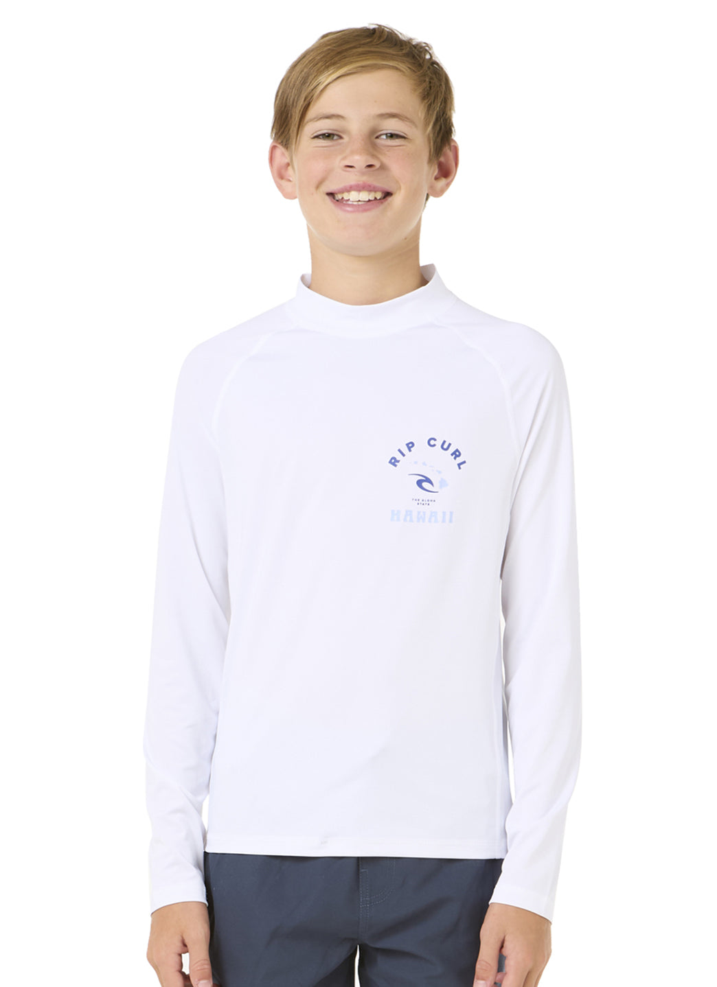 Rip Curl Boys' Island Vibe UPF 50+ Long Sleeve Rash Guard (Big Kid)、mySite、noshort