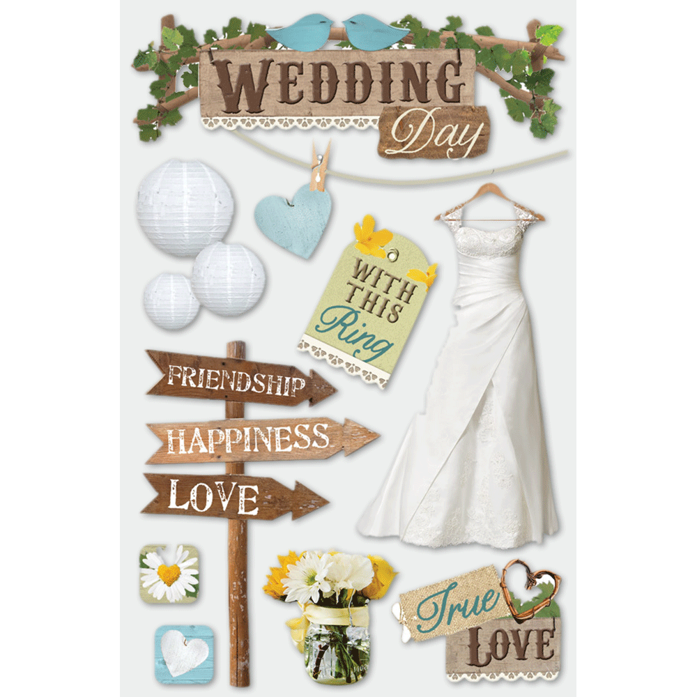  Wedding 3-D Stickers、mySite、ghnorth
