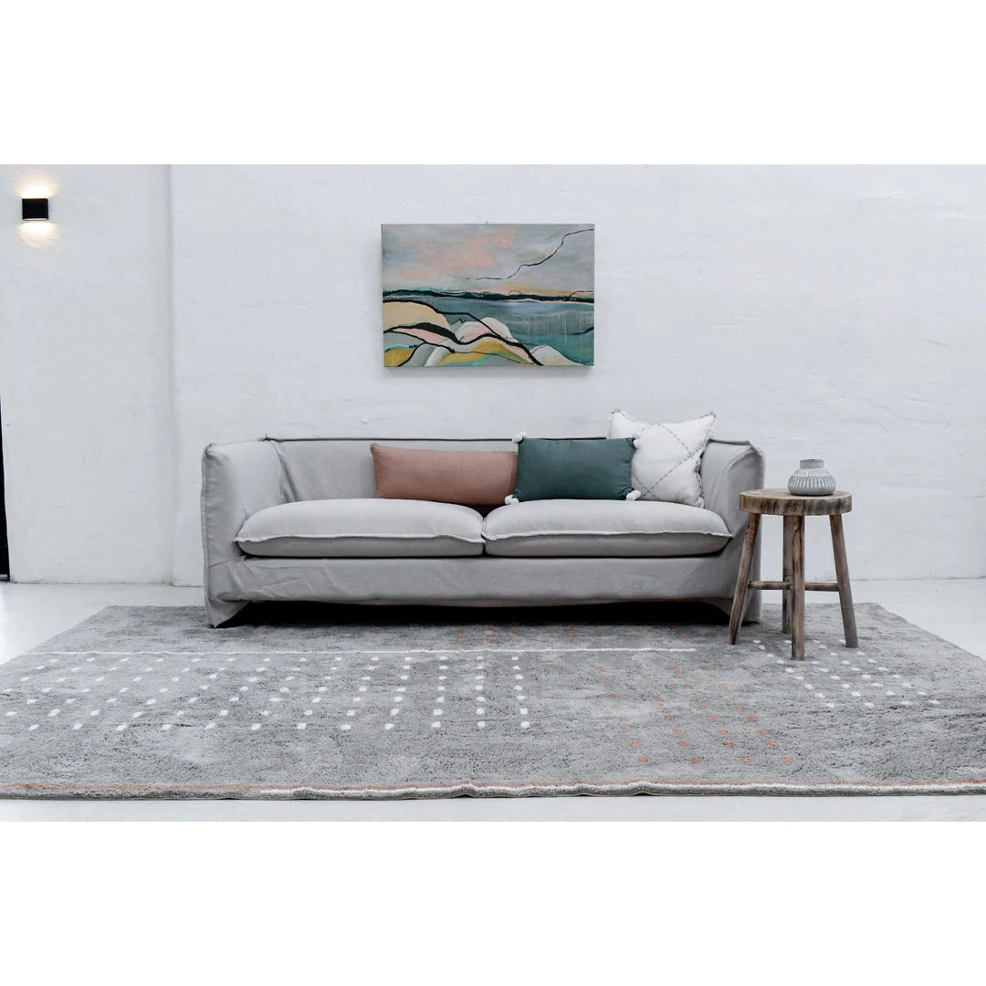 Grid Grey Washable Cotton Area Rug、mySite、gigharbornorthrealestate