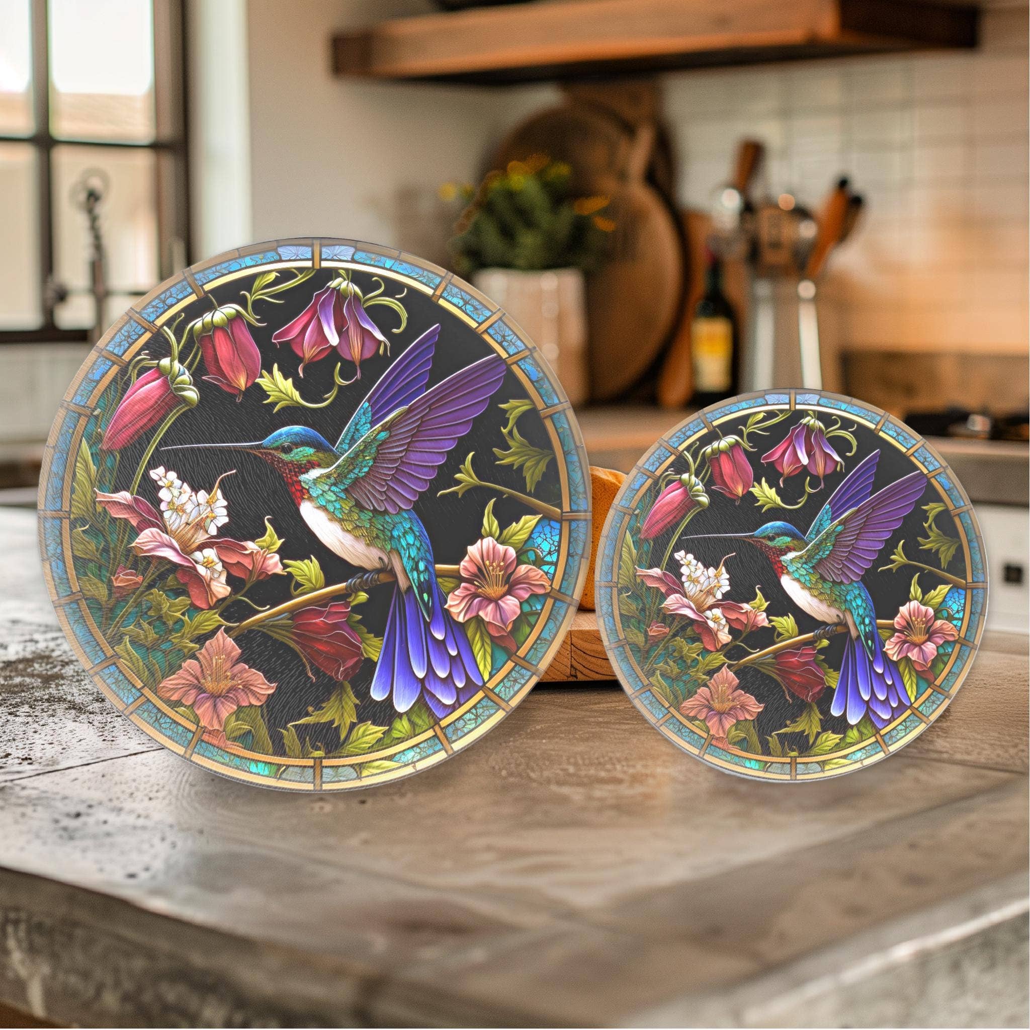 Hummingbird Tempered Glass Cutting & Charcuterie Board、mySite、g9winljtr