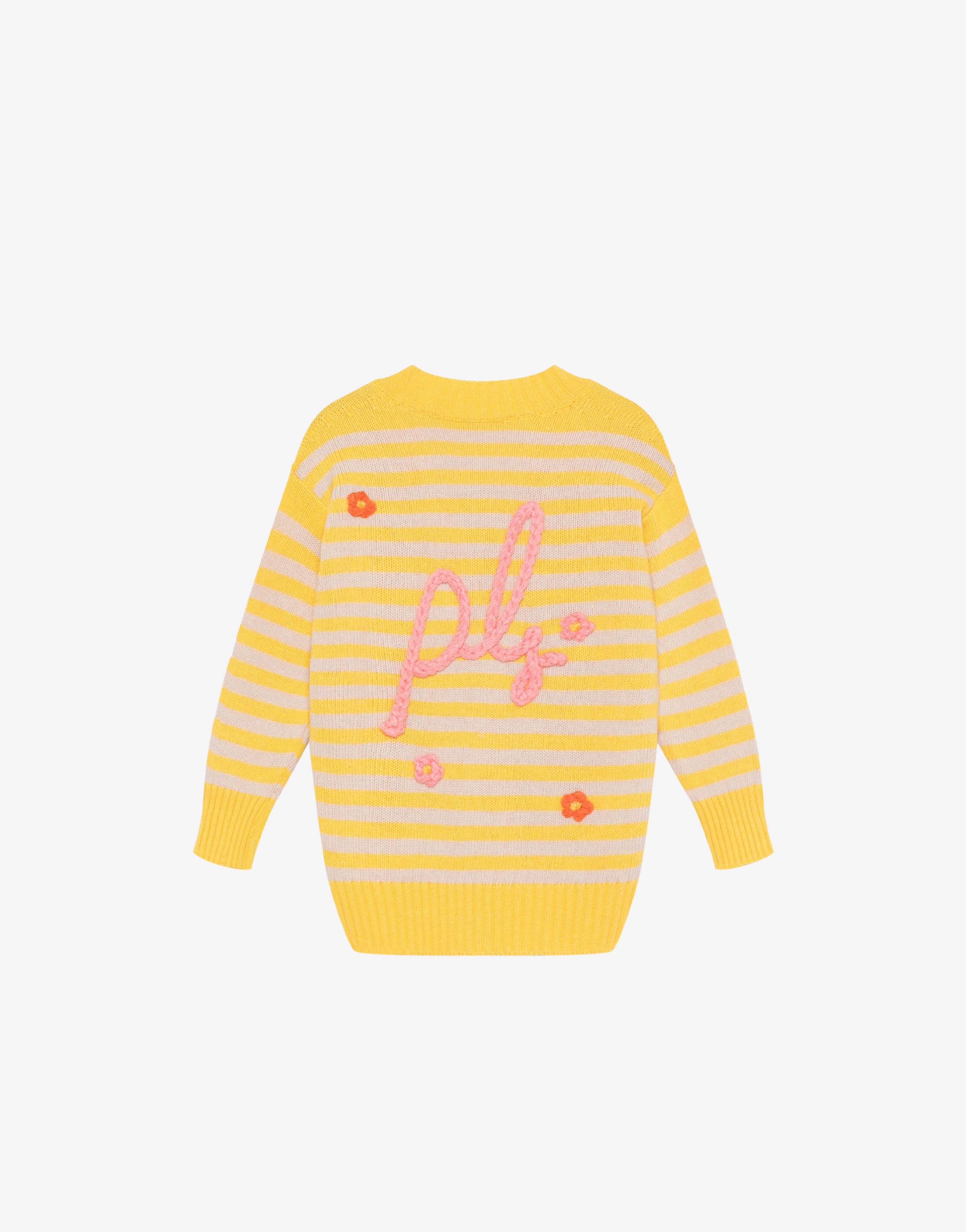 Kids maxi cardigan Stripes & Flowers、mySite、aoinhome