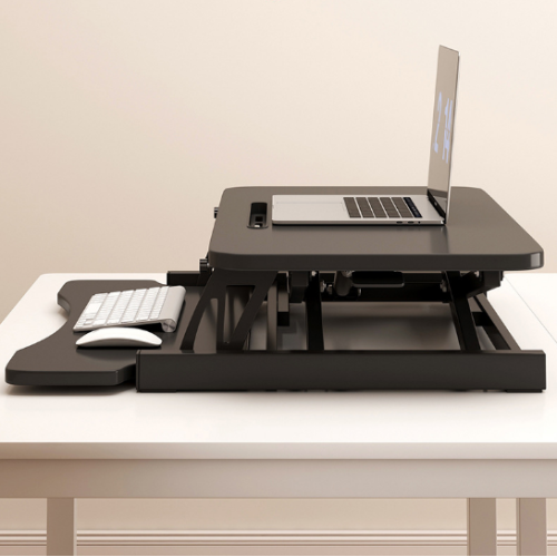 32 Inch Desk Converter, Height Adjustable Sit to Stand Riser, Dual Monitor and Laptop Workstation with Wide Keyboard Tray (BLACK) BACK-TO-SCHOOL、、casual