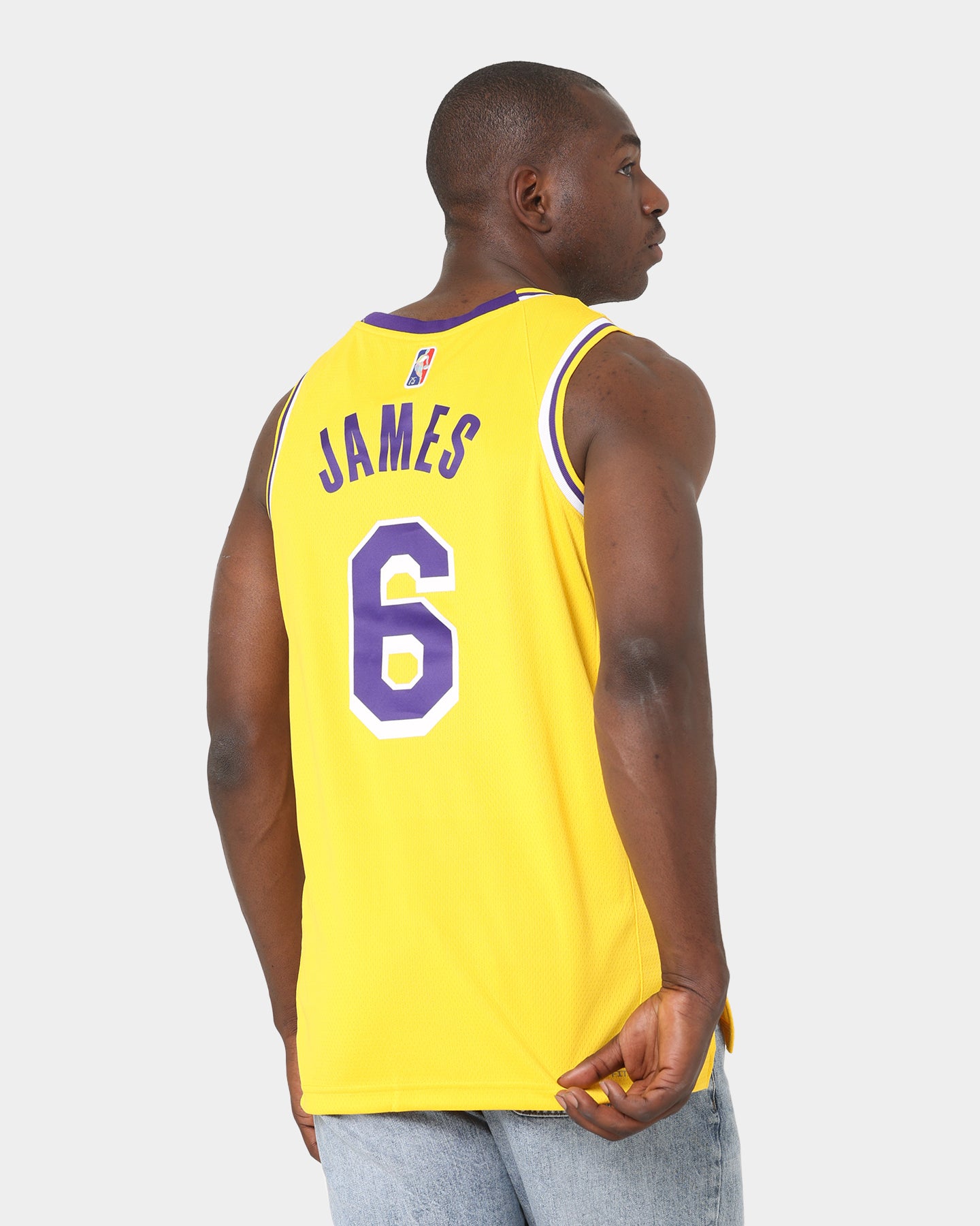 Nike Los Angeles Lakers LeBron James 75th Anniversary #6 Icon Swingman Jersey Amarillo/Field、mySite、zt4zffjzw