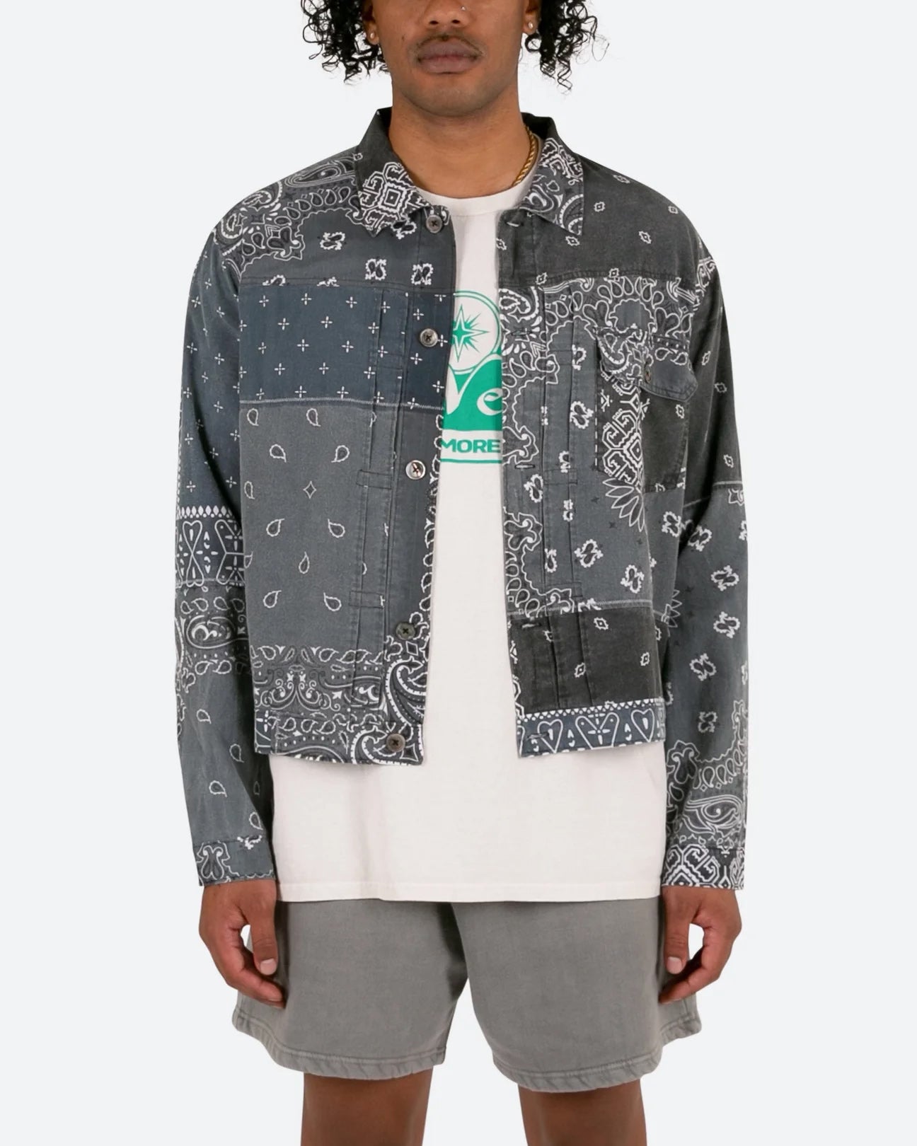 MNML Bandana Trucker Shirt Black、mySite、zt4zffjzw