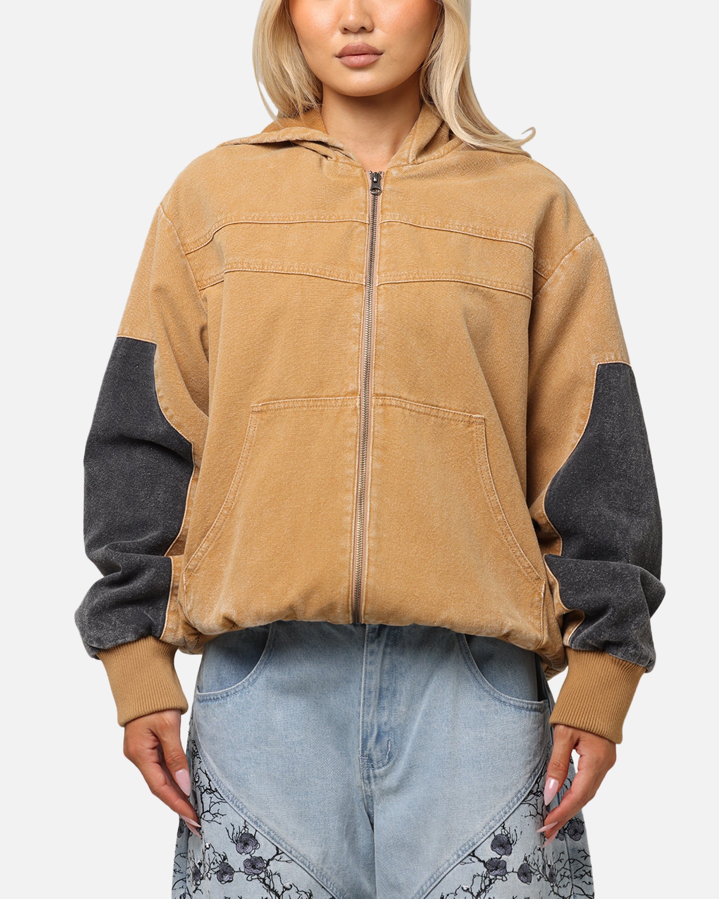 Saint Morta Hooded Workwear Jacket Tan/Black、mySite、zt4zffjzw