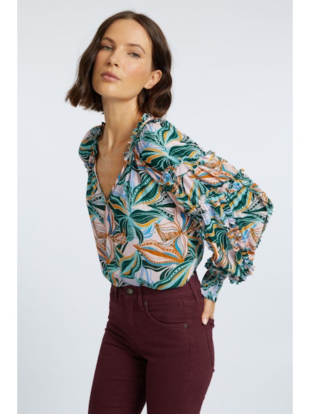 Caballero Terese Sea Leaves Top - Final Sale、mySite、noshort