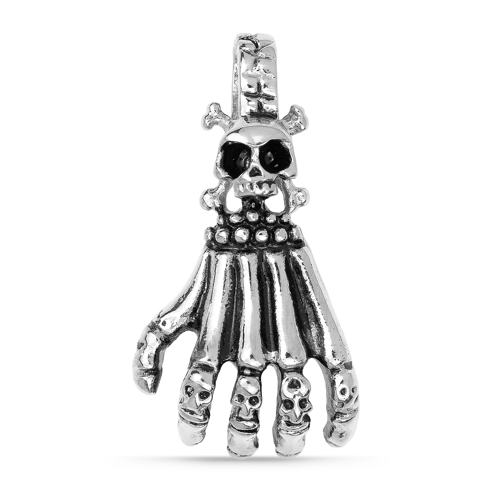 Stainless Steel Skull Skeleton Hand Pendant / PDJ3442、mySite、dreamappss